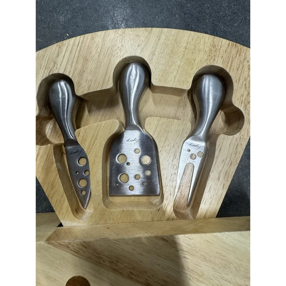 LEGACY Collection THE SWISS CHEESE‎ BOARD SET Picnic Time Knife Tools 4pc EUC